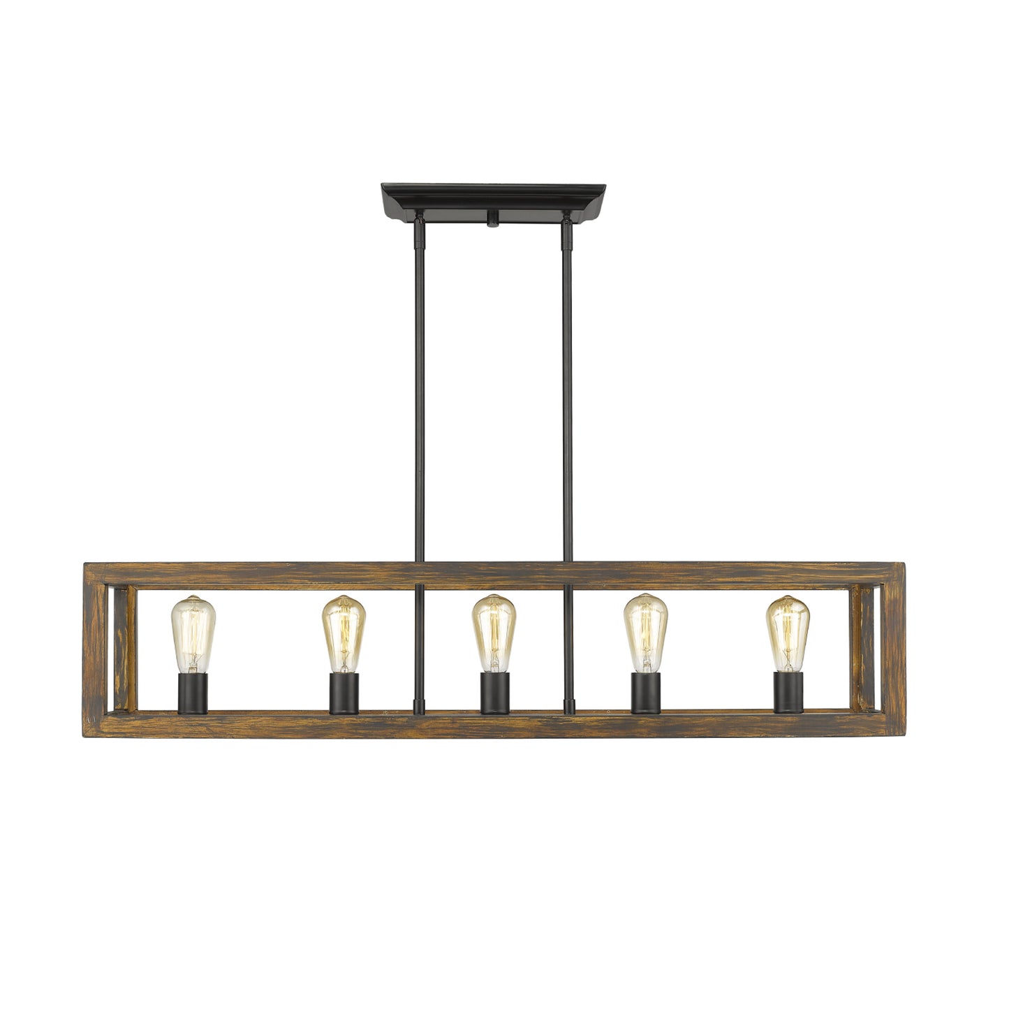 Hannah 5 Light Linear Pendant in Matte Black