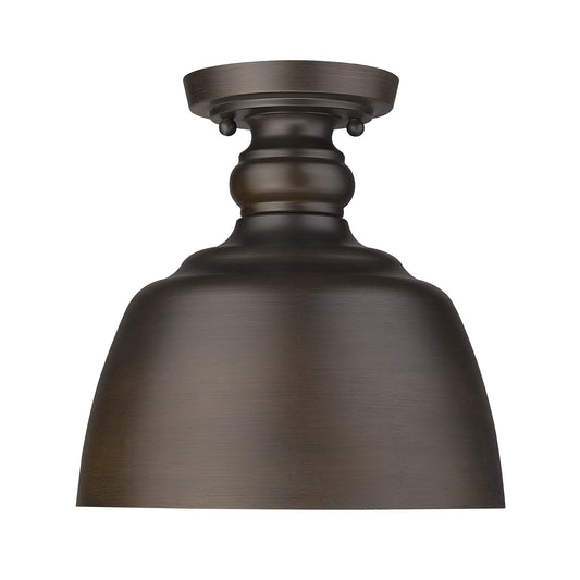 Sherlock Flush Mount in Rubbed Bronze