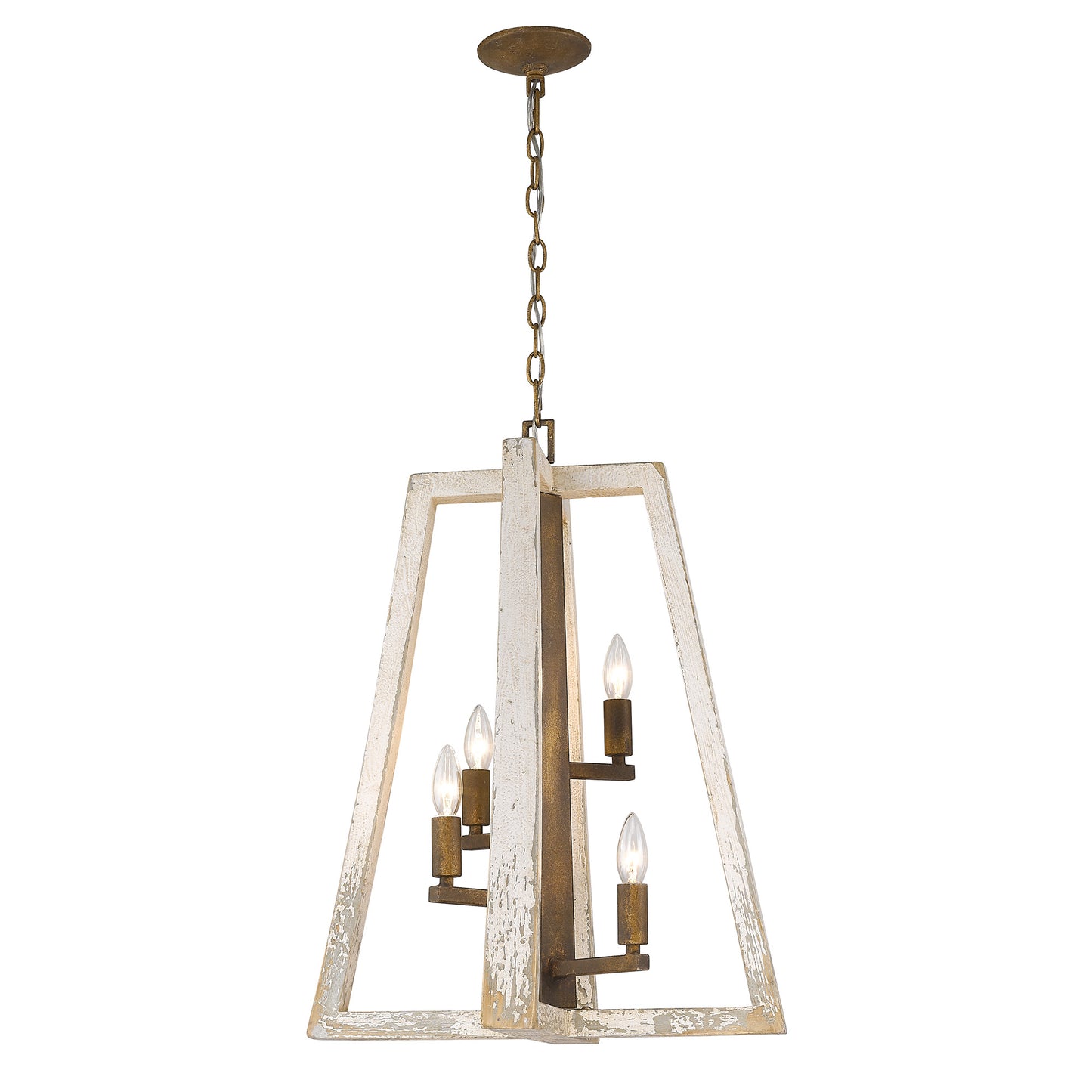 Archer- 4 Light Pendant in Burnished Chestnut