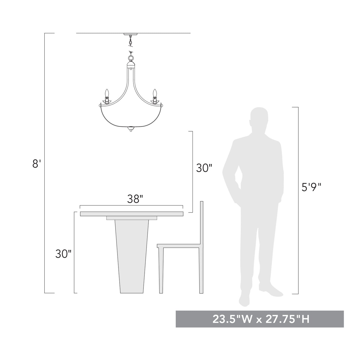 Victory 6-Light Chandelier in Heirloom Gold