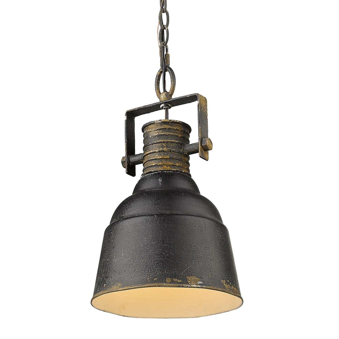 Quarry 1 Light Pendant in Antique Black Iron