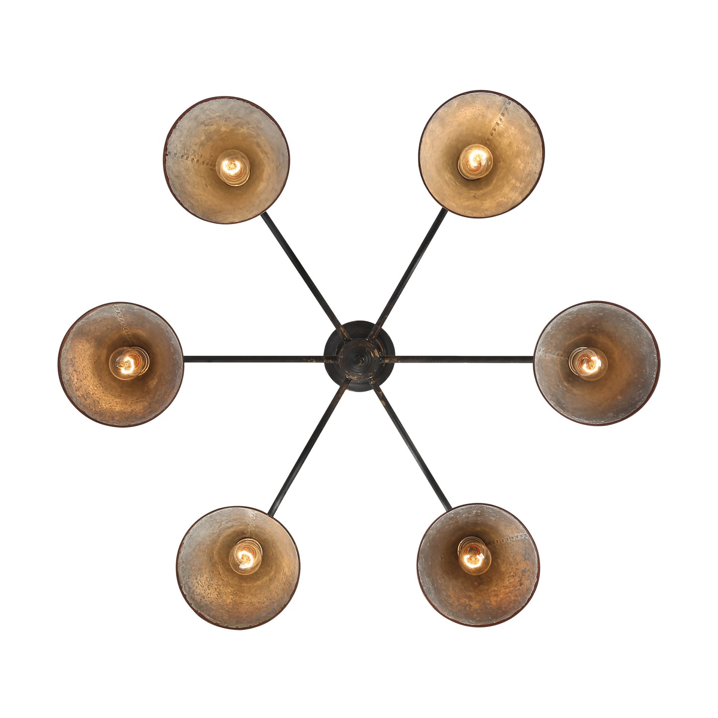 Alstott 6 Light Flush Mount in Antique Ivory with No Shade
