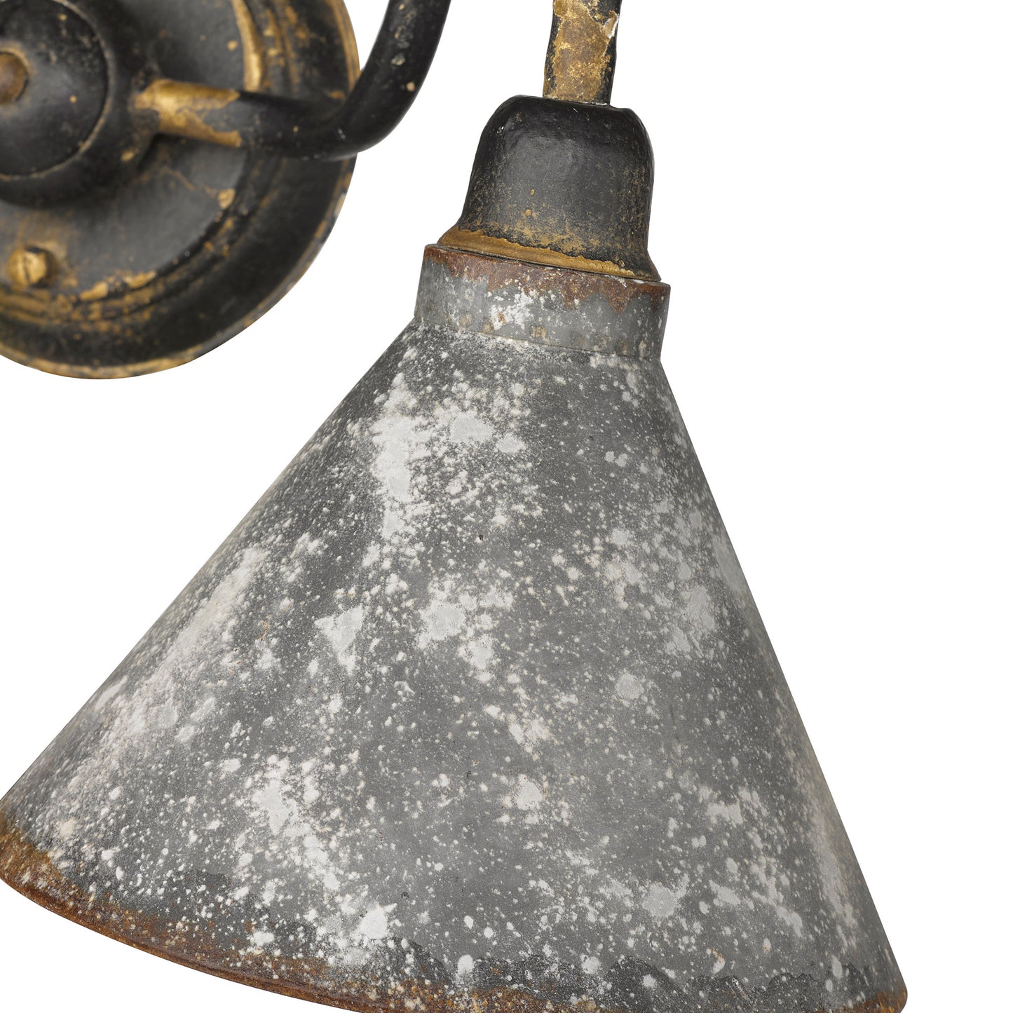 Alstott 2-Light Bath Fixture in Antique Black Iron