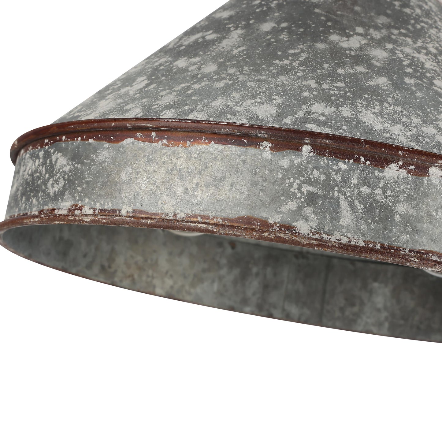 Alstott Flush Mount in Antique Black Iron with Galvanized Steel