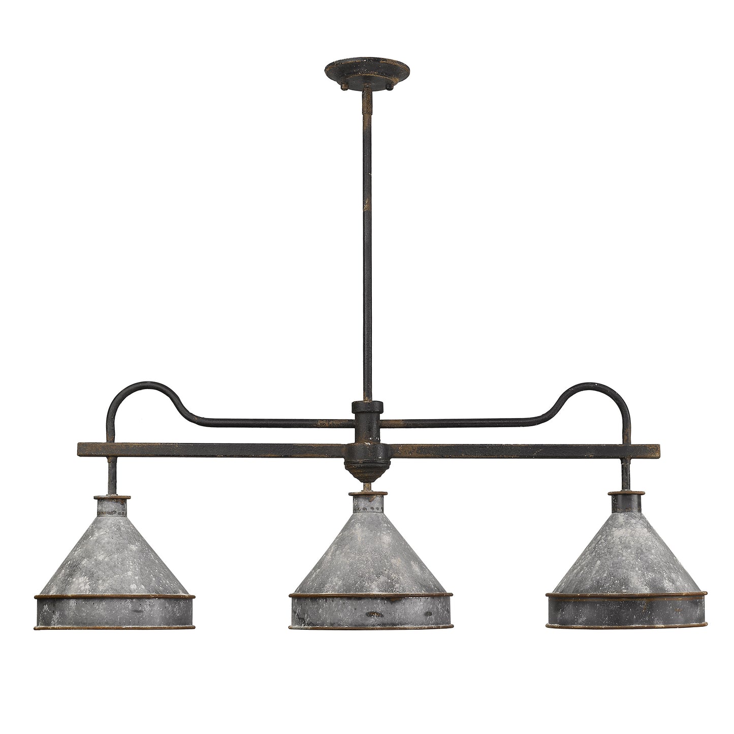 Alstott Linear Pendant in Antique Black Iron