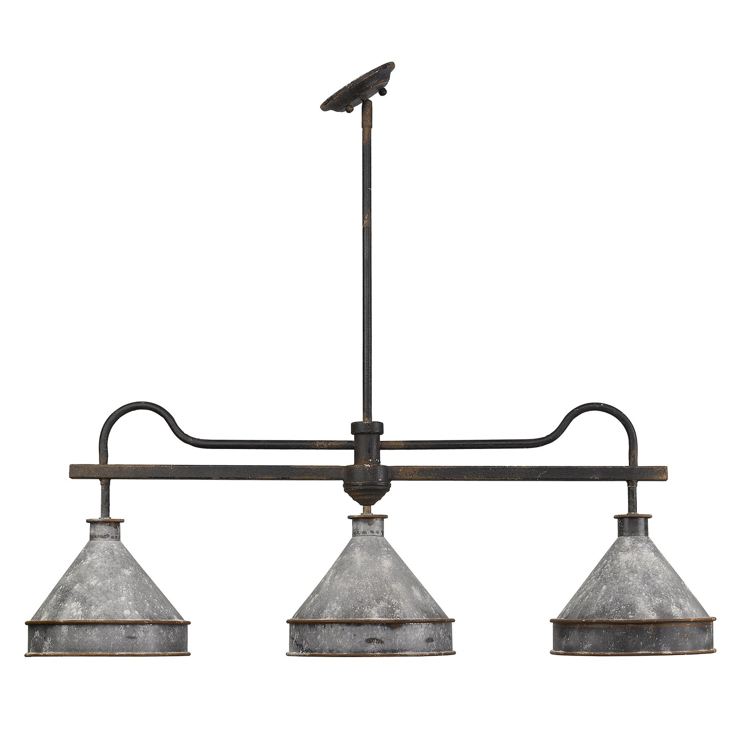 Alstott Linear Pendant in Antique Black Iron