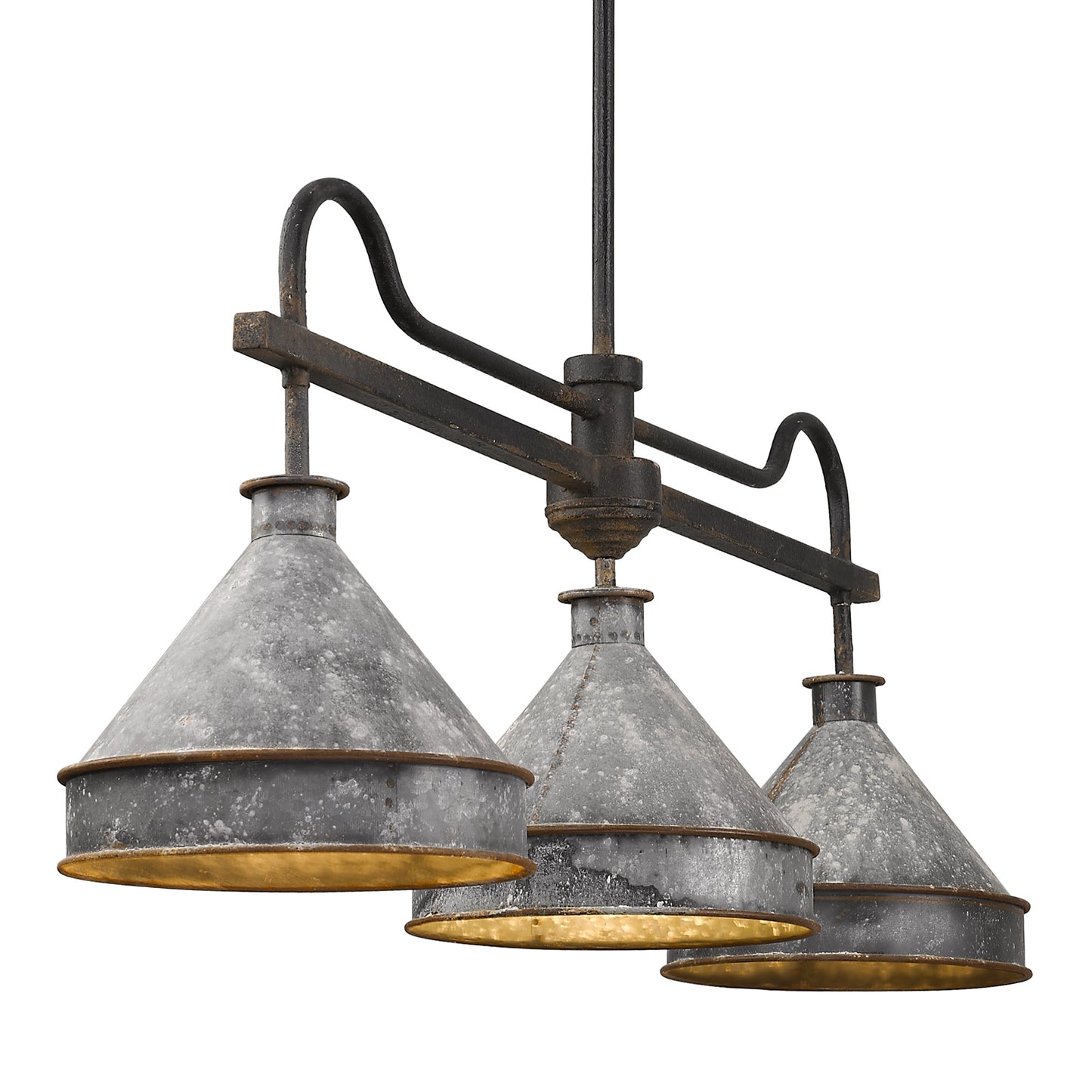 Alstott Linear Pendant in Antique Black Iron