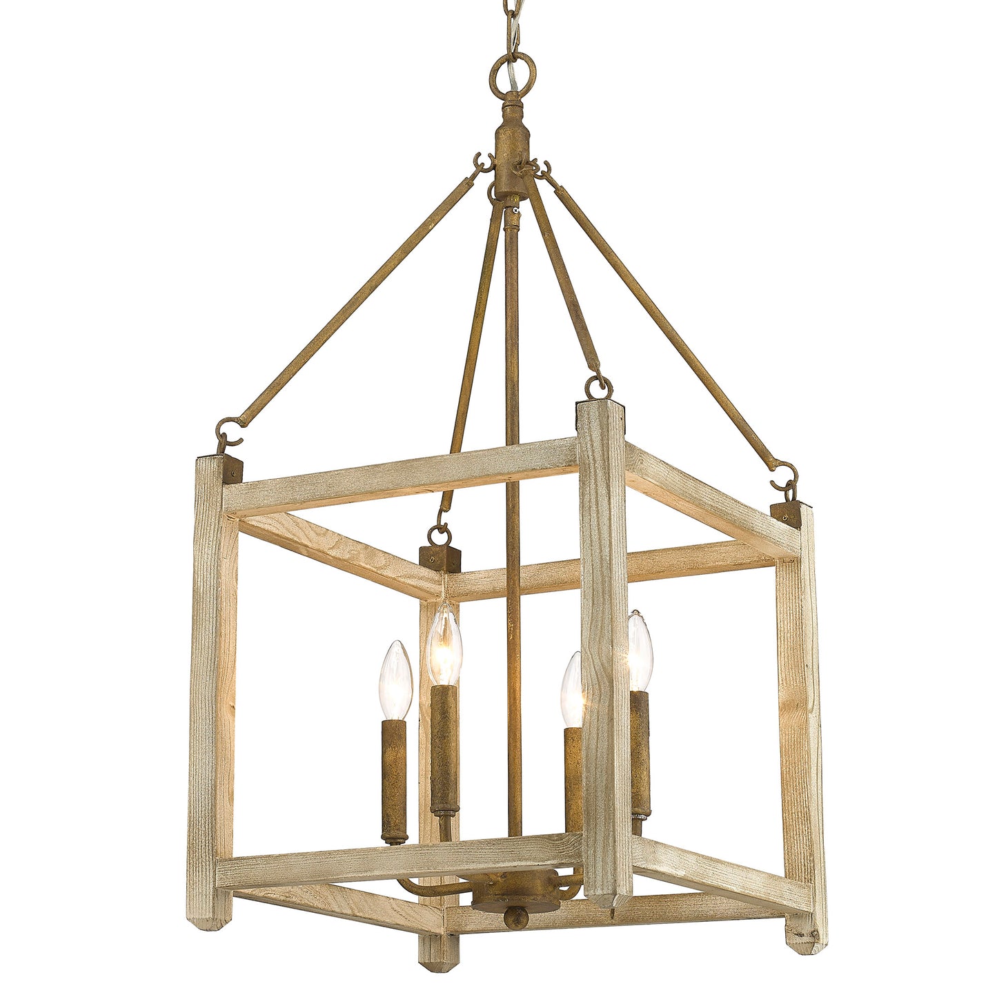Buford- 4-Light Pendant in Burnished Chestnut