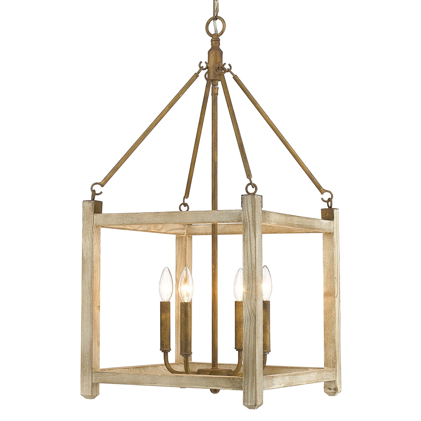 Buford- 4-Light Pendant in Burnished Chestnut