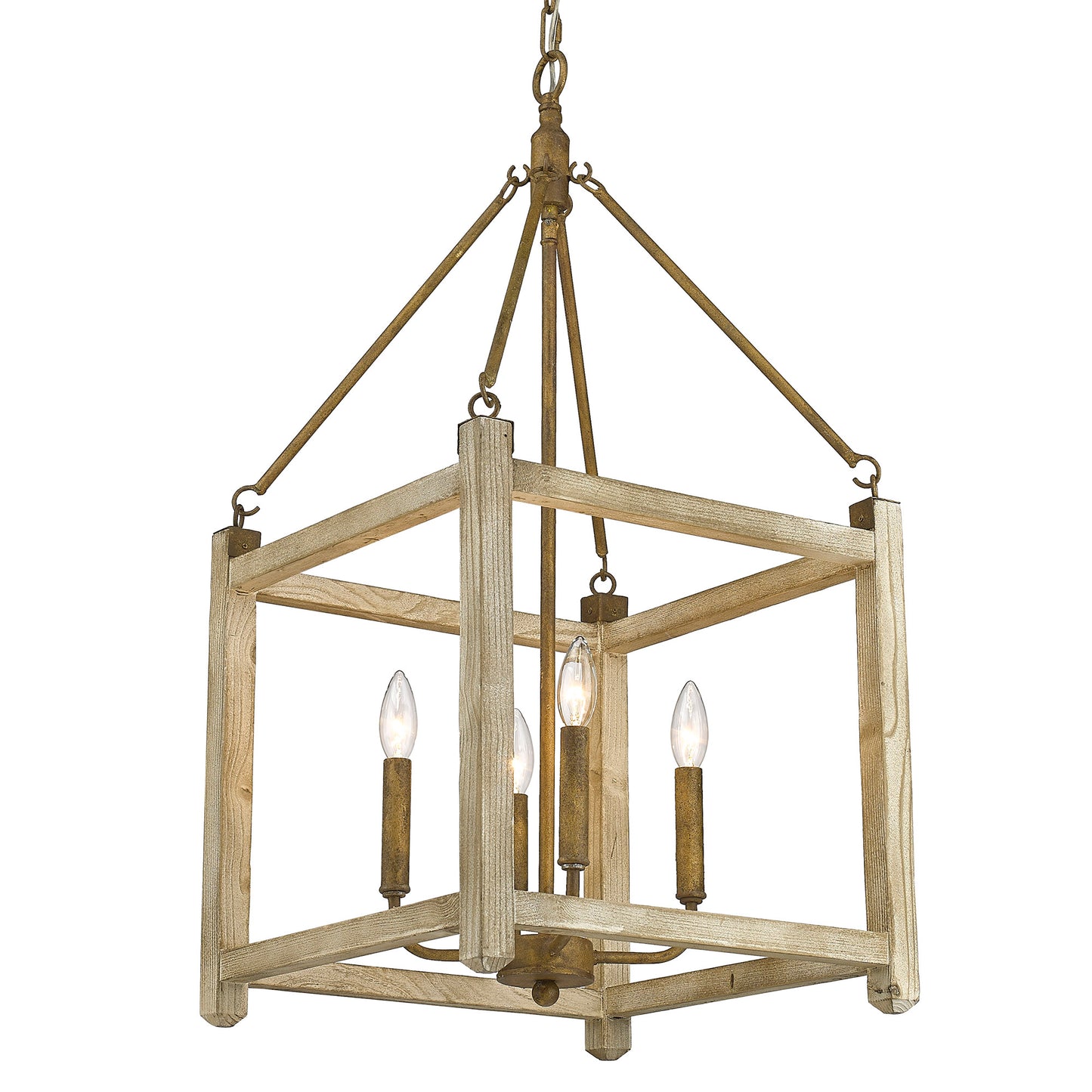 Buford- 4-Light Pendant in Burnished Chestnut