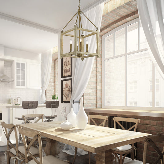 Buford- 4-Light Pendant in Burnished Chestnut