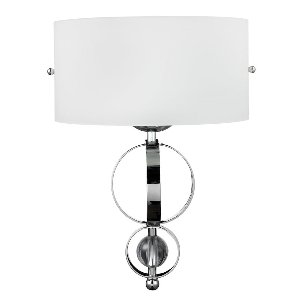 Valerie - Wall Sconce in Chrome with Etched Opal glass