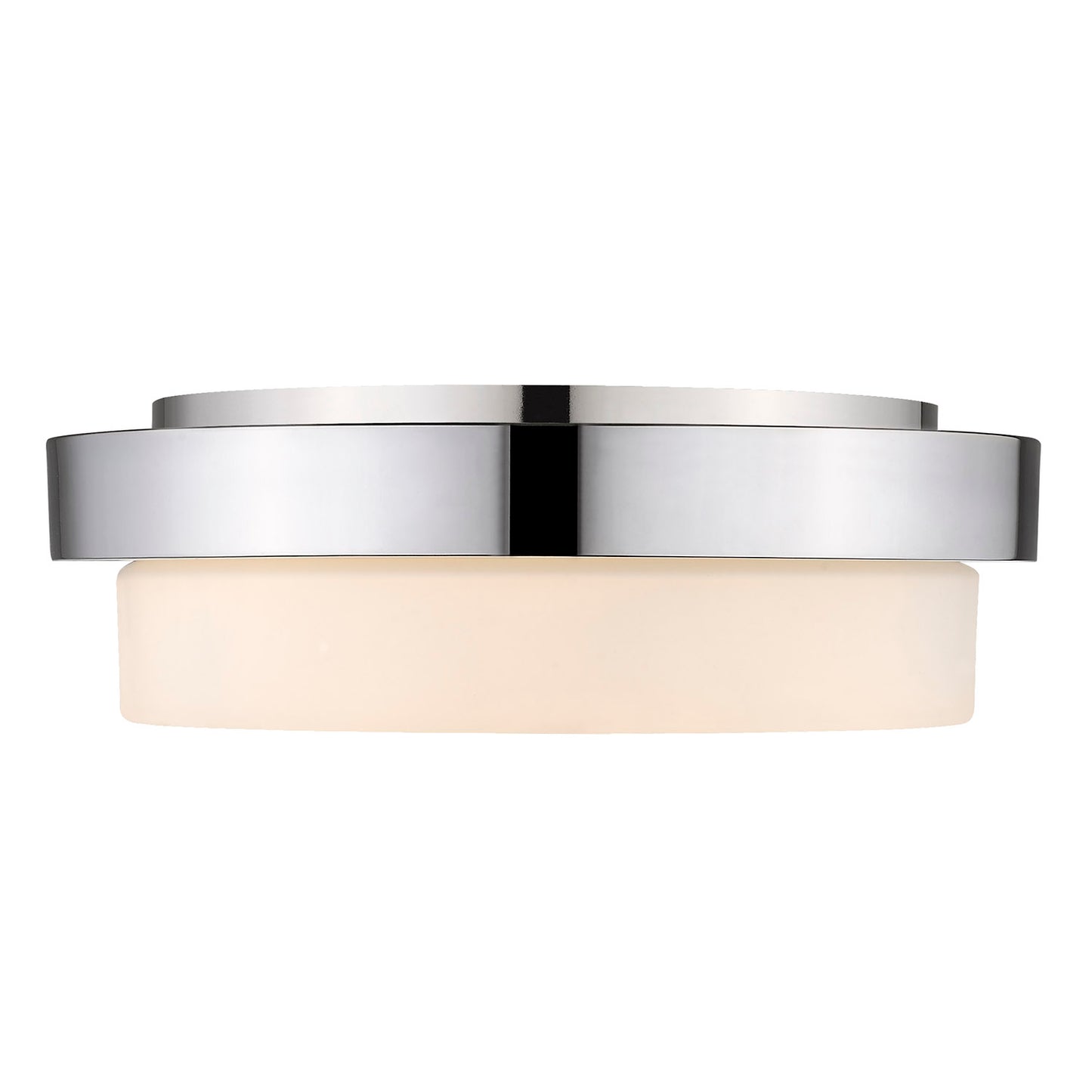 Adams Flush Mount in Chrome with Opal Glass