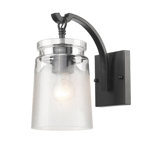 Cassius- BLK 1-Light Wall Sconce in Matte Black