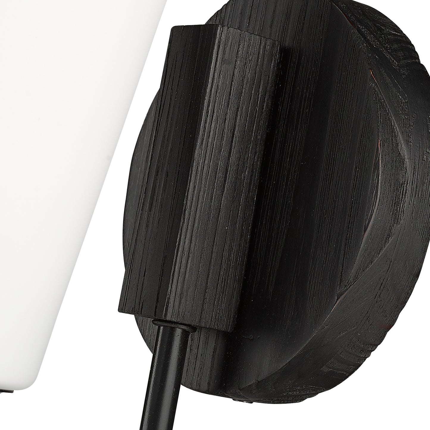 Neela 1 Light Wall Sconce in Matte Black with Opal Glass Shade