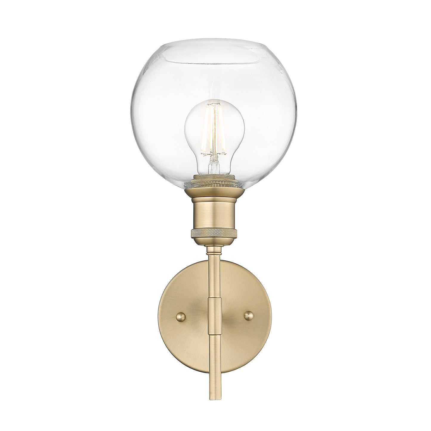 Foley BCB 1 Light Wall Sconce in Brushed Champagne Bronze with Clear Glass Shade