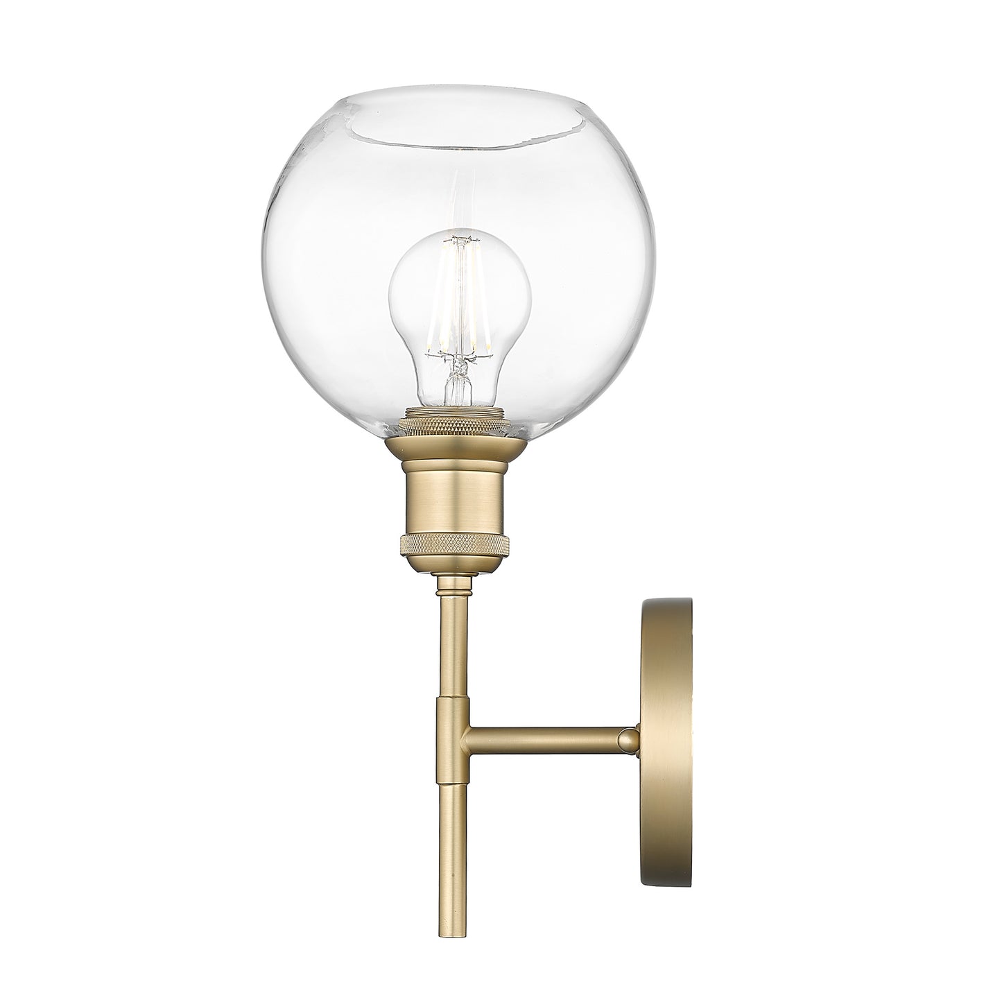Foley BCB 1 Light Wall Sconce in Brushed Champagne Bronze with Clear Glass Shade