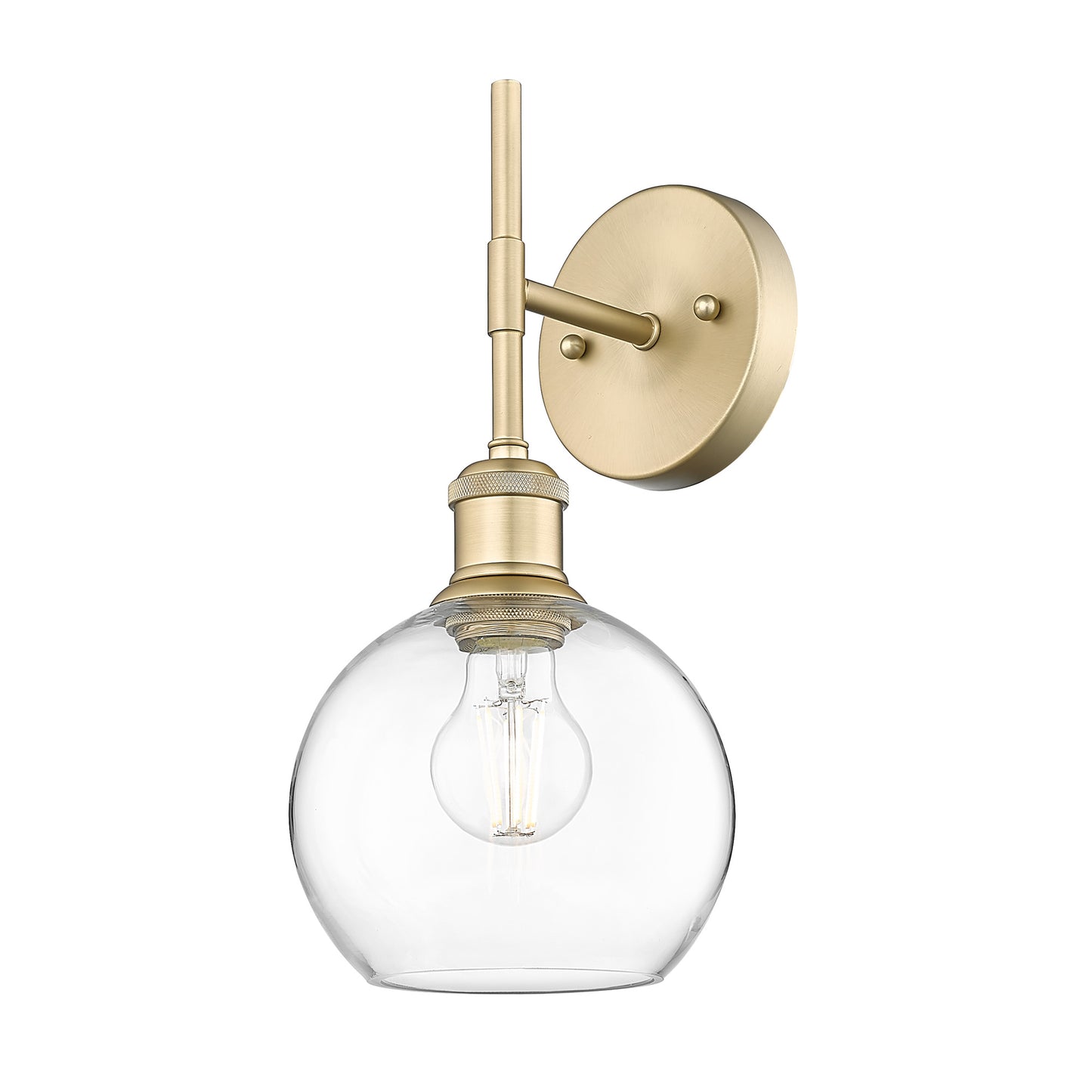 Foley BCB 1 Light Wall Sconce in Brushed Champagne Bronze with Clear Glass Shade