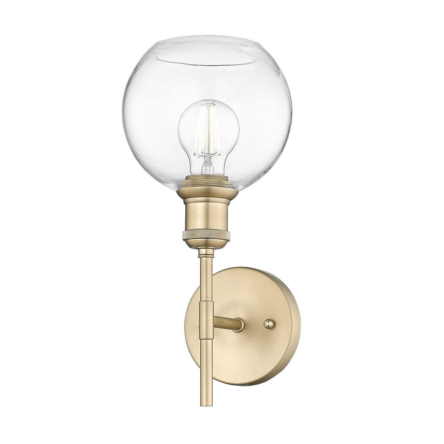 Foley BCB 1 Light Wall Sconce in Brushed Champagne Bronze with Clear Glass Shade