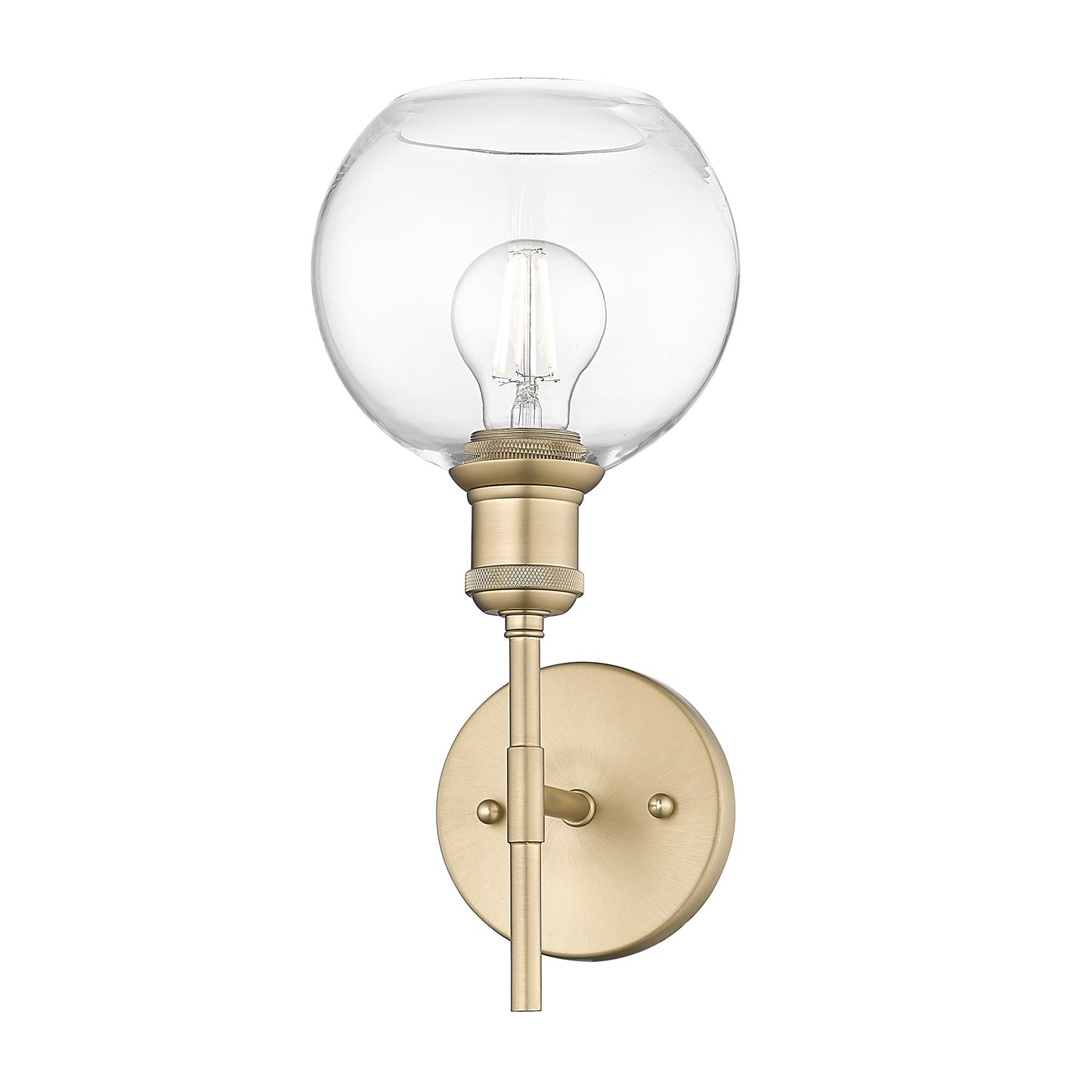 Foley BCB 1 Light Wall Sconce in Brushed Champagne Bronze with Clear Glass Shade