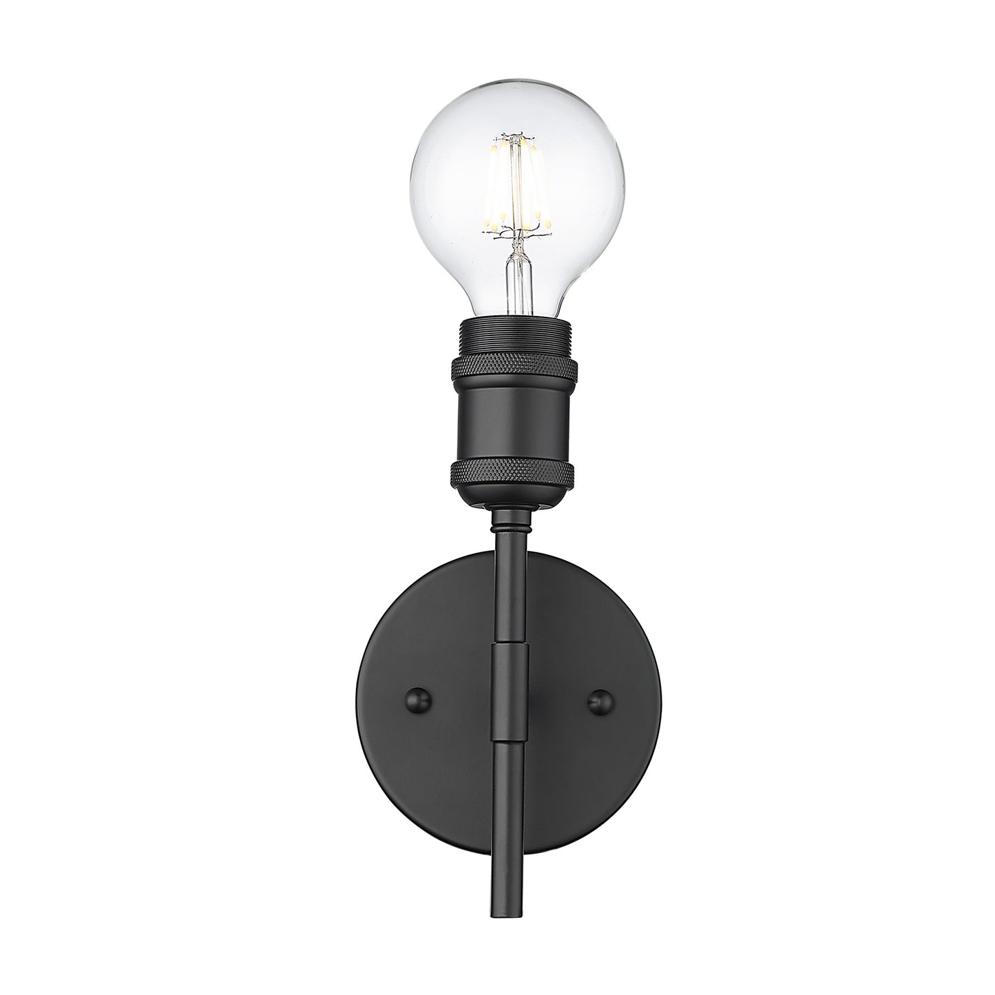 Foley BLK 1 Light Wall Sconce in Matte Black