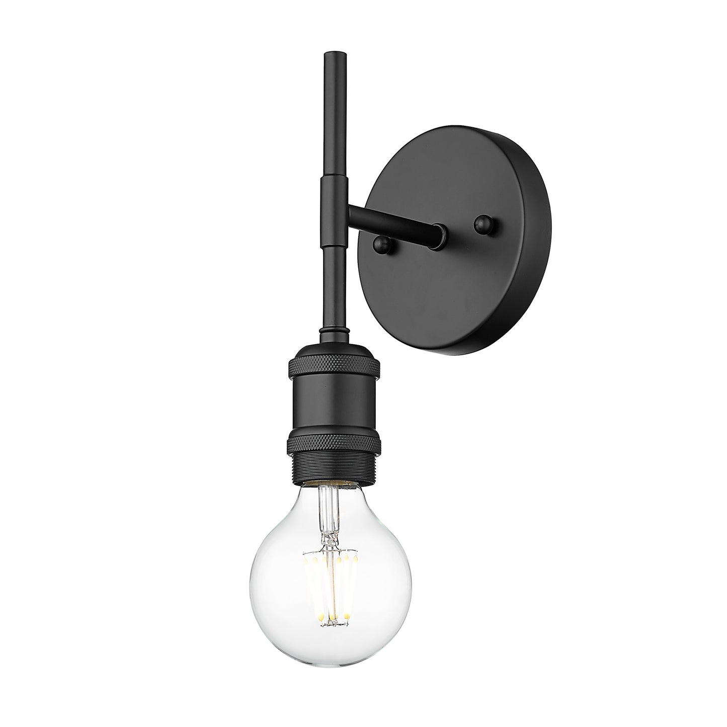 Foley BLK 1 Light Wall Sconce in Matte Black