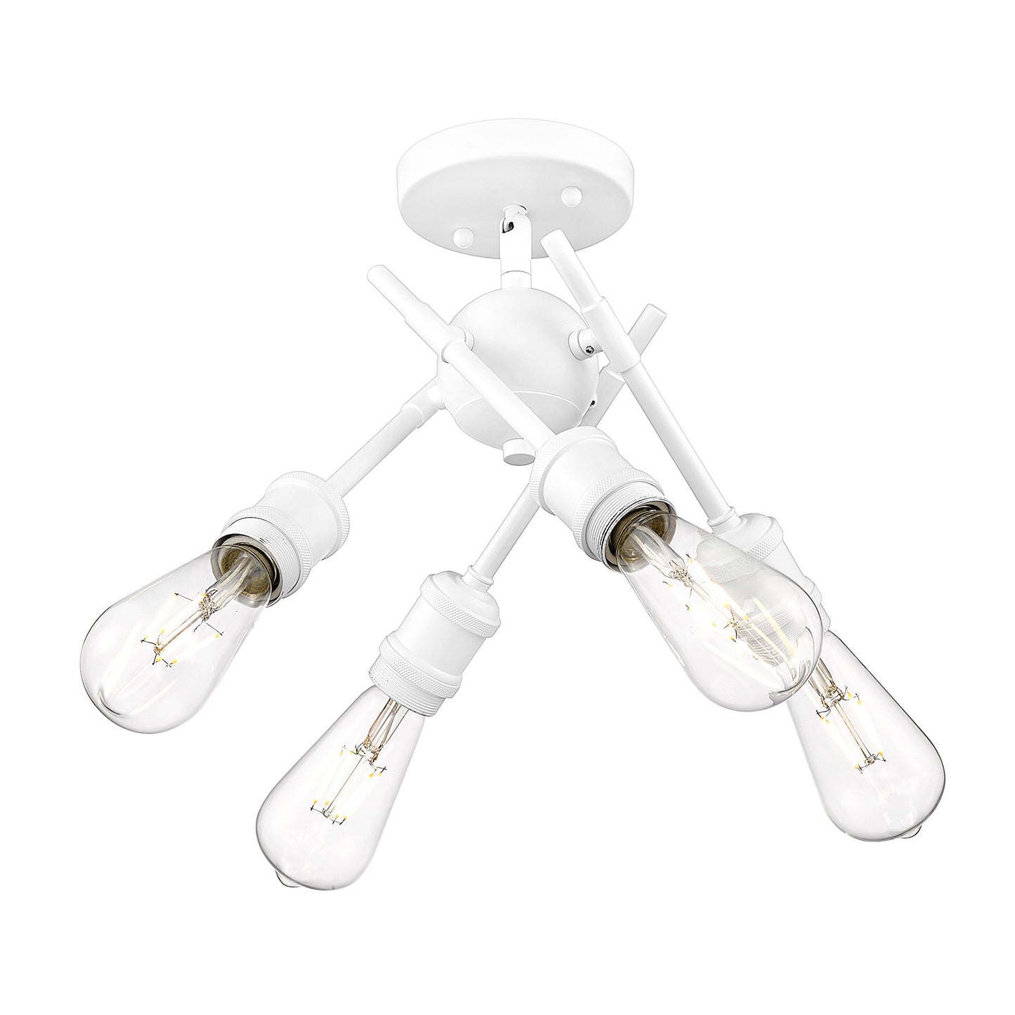 Foley WHT Semi-Flush in Matte White
