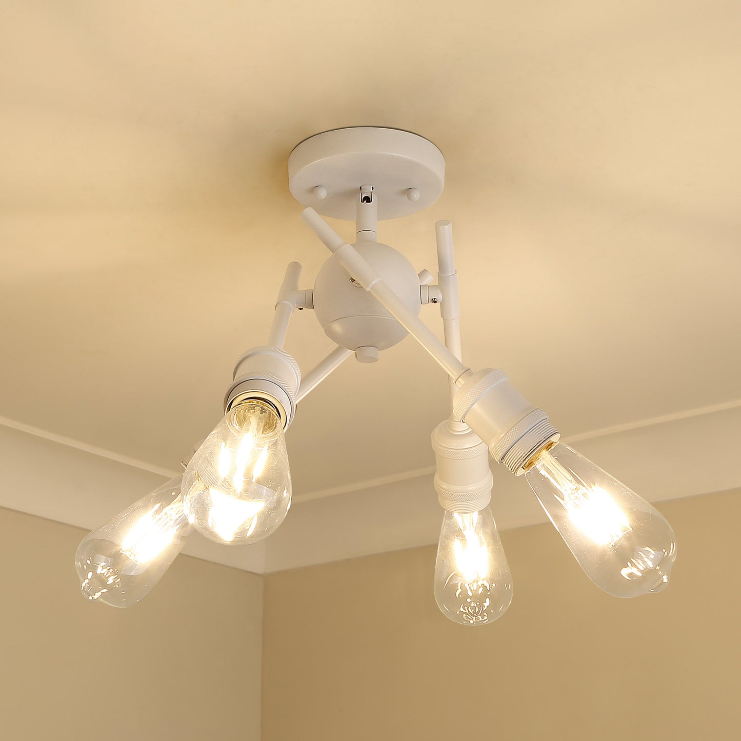 Foley WHT Semi-Flush in Matte White