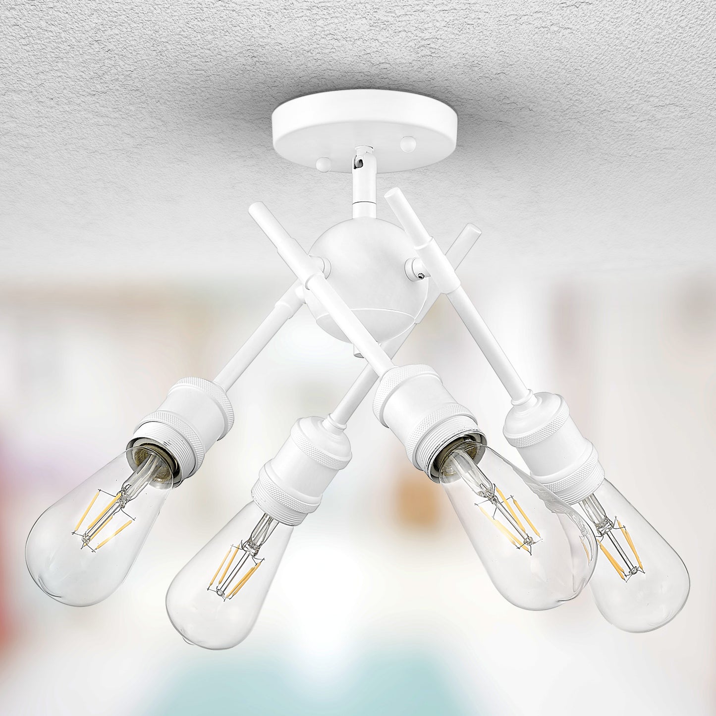 Foley WHT Semi-Flush in Matte White