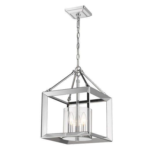 Samson Convertible Semi-Flush in Chrome with Clear Glass