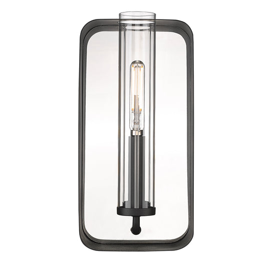 Stratus 2-Light Wall Sconce in Natural Black with Clear Glass