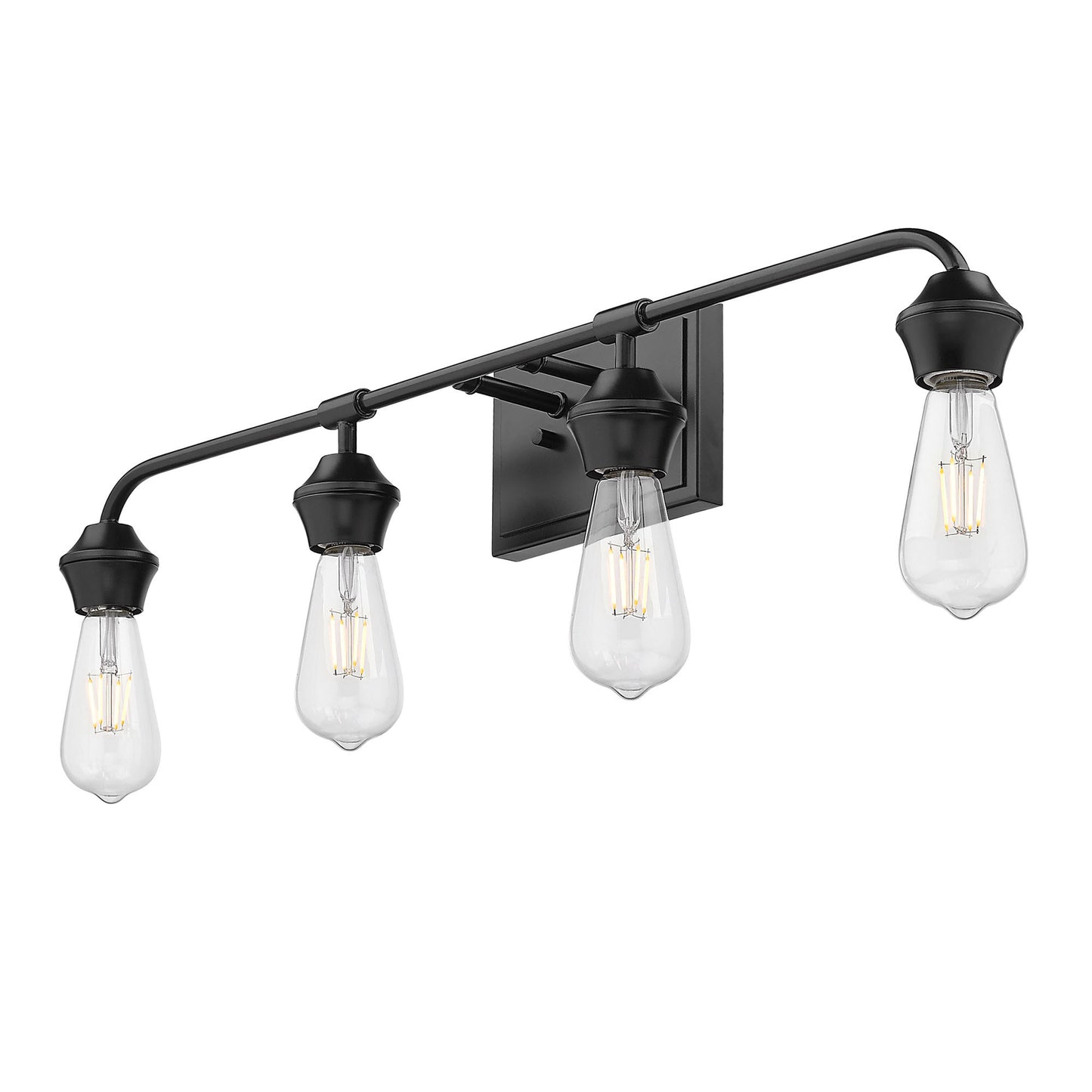 Bradden 4 Light Bath Vanity in Matte Black