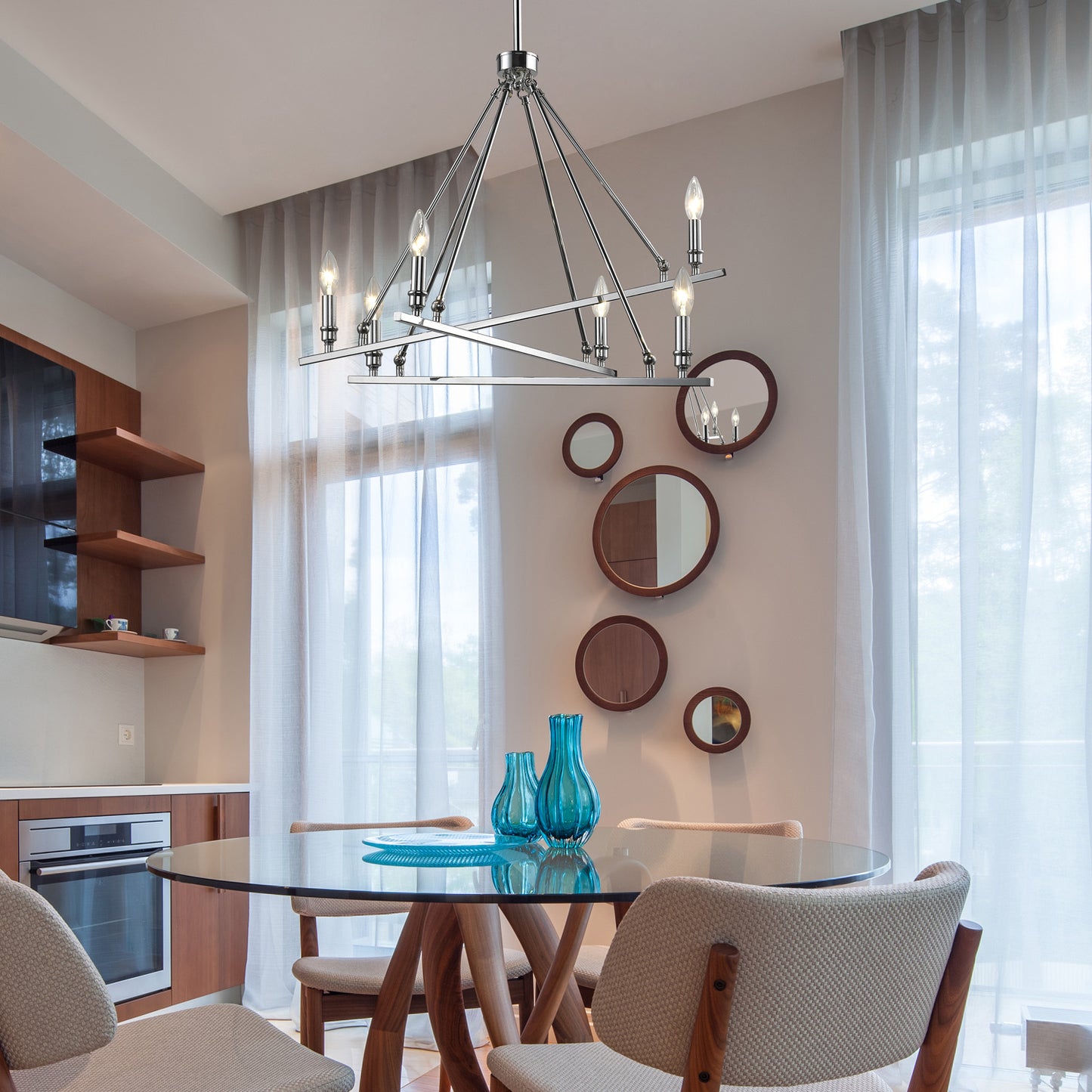 Wexler 6-Light Chandelier in Chrome