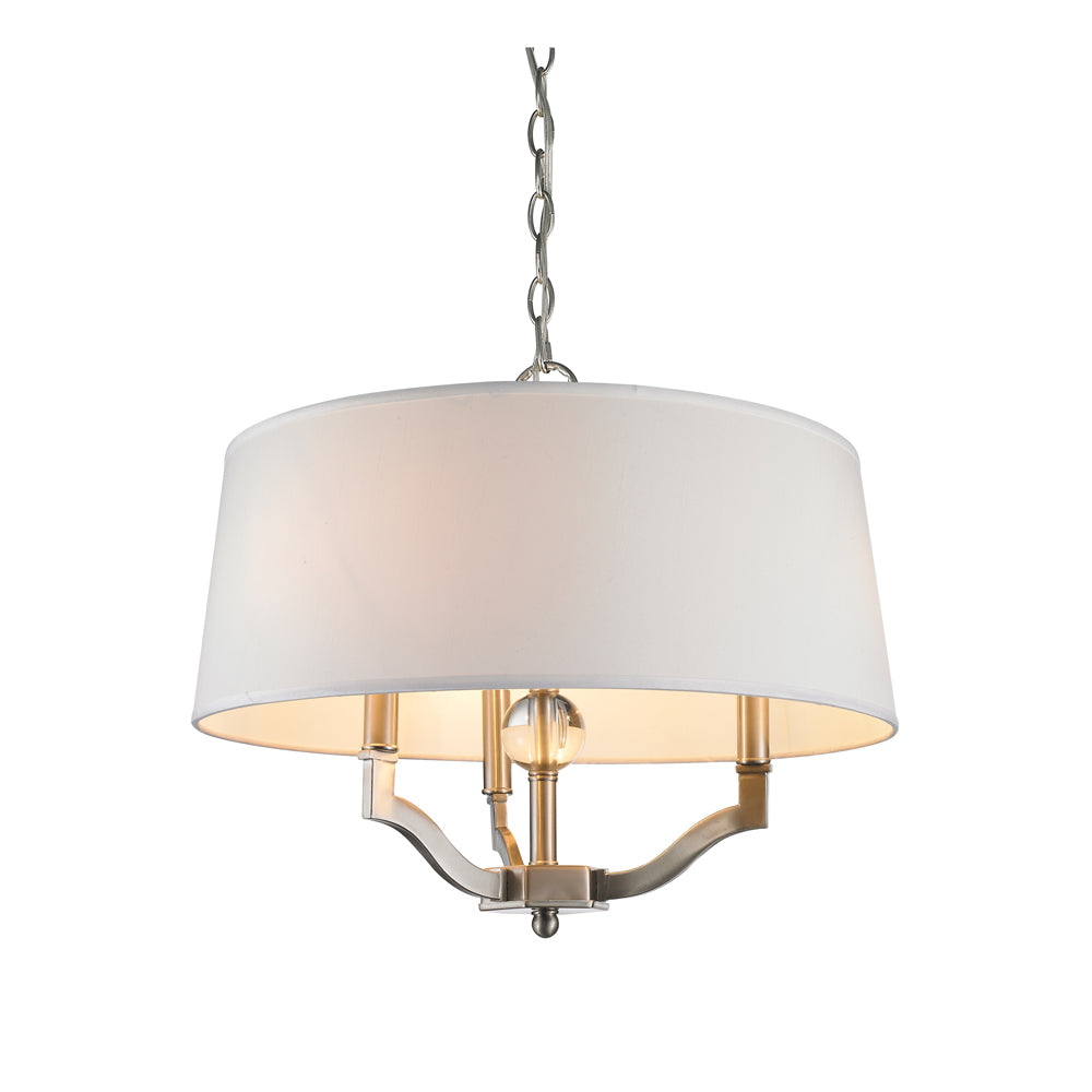 Cora Semi-Flush (Convertible) in Pewter with Classic White
