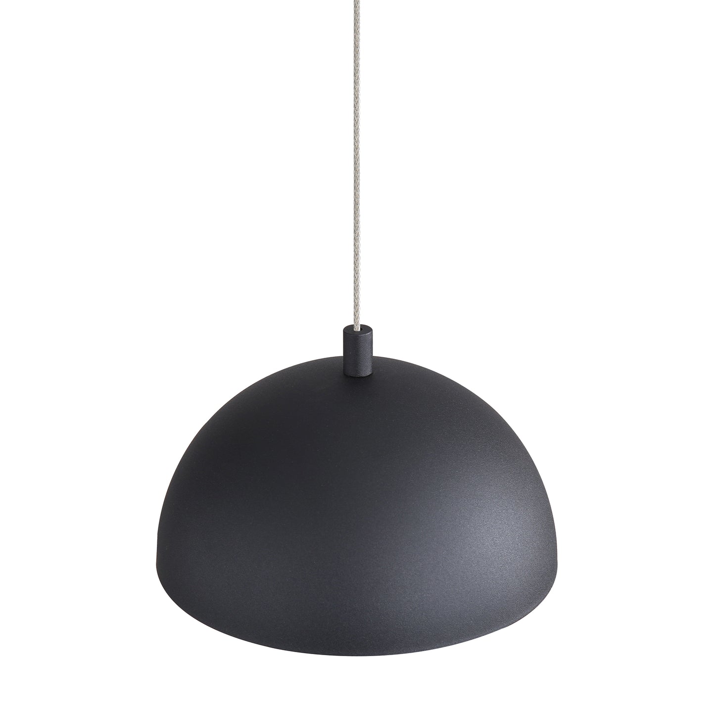 Annabelle 7" LED Pendant in Sand Black with Aged Copper