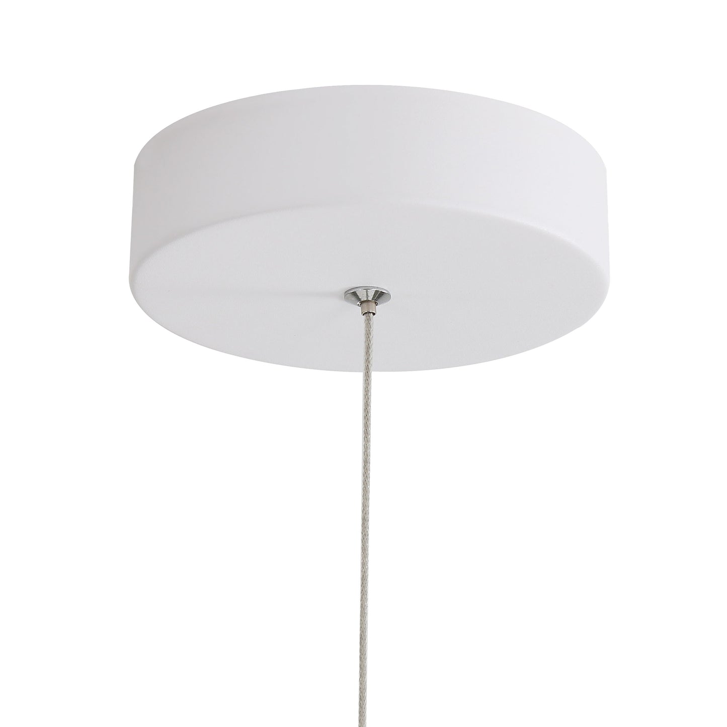 Annabelle 7" LED Pendant in Sand White with Aged Copper