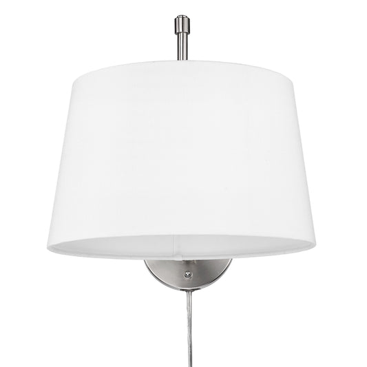 Riley 1-Light Swing Arm in Pewter with Modern White