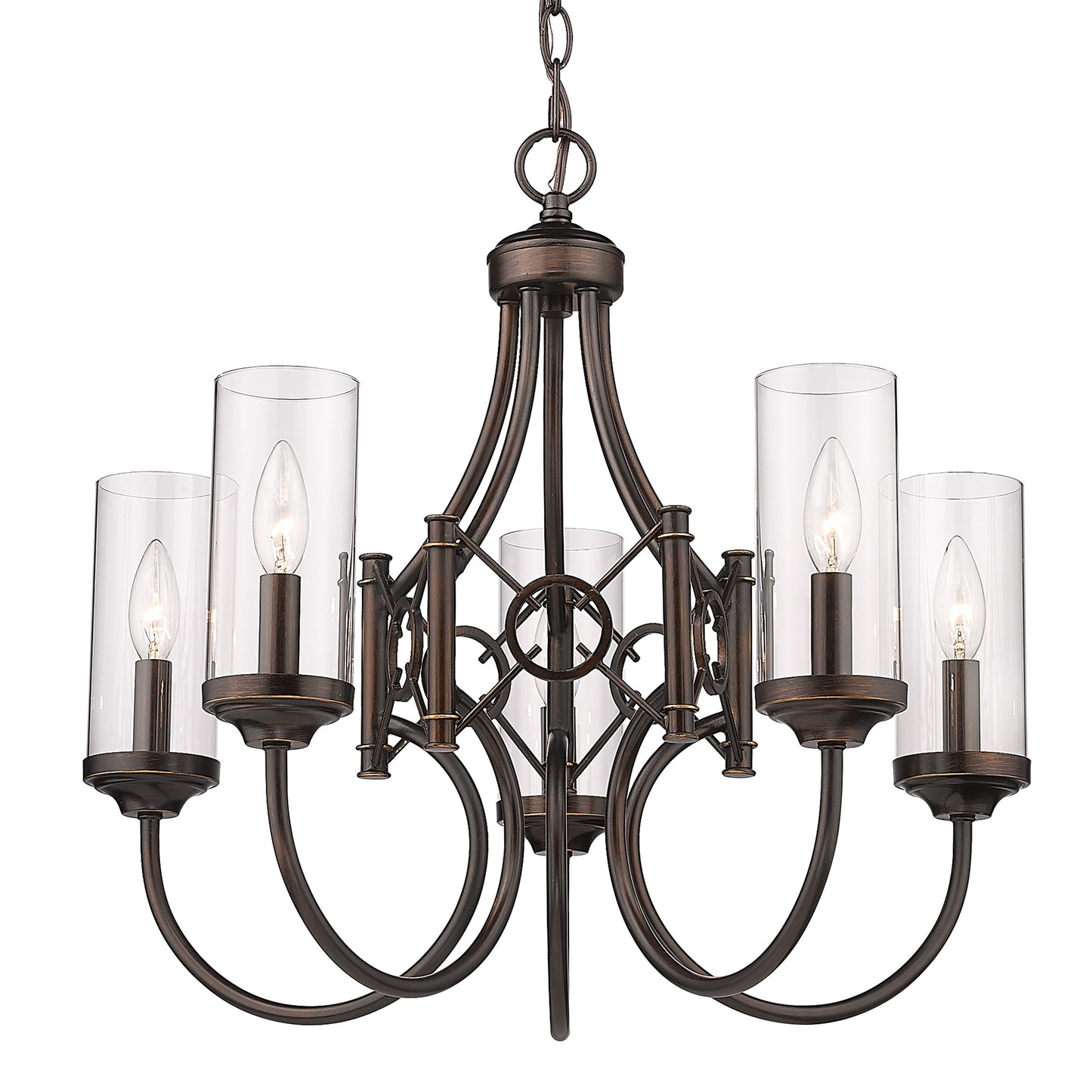 Livingston 5-Light Chandelier Bronze with Clear Glass