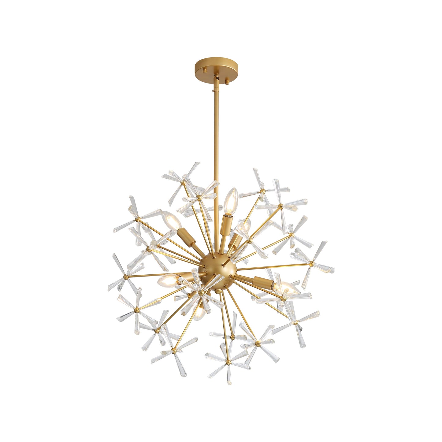 Sunflower 6-Light Chandelier in Matte Gold