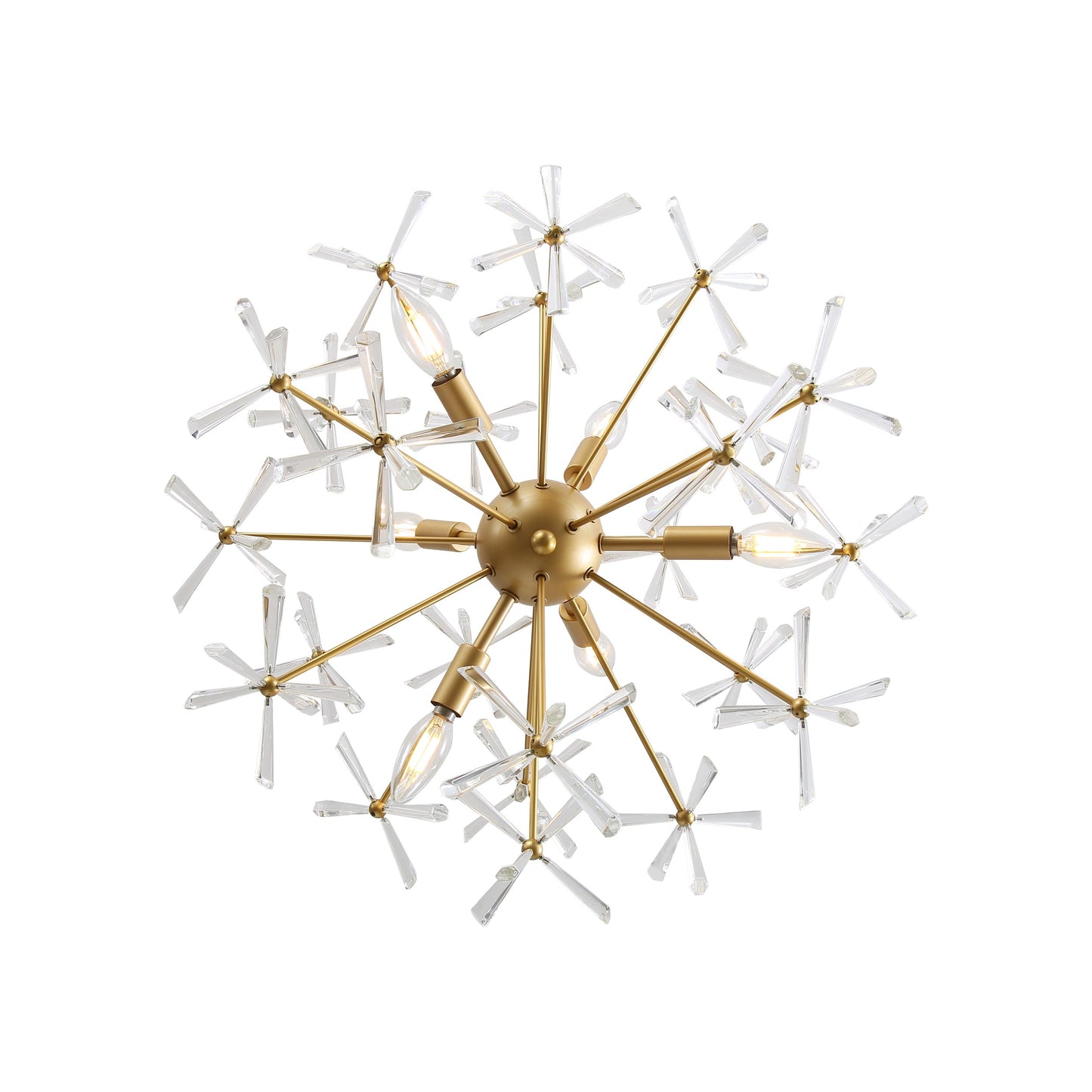 Sunflower 6-Light Chandelier in Matte Gold