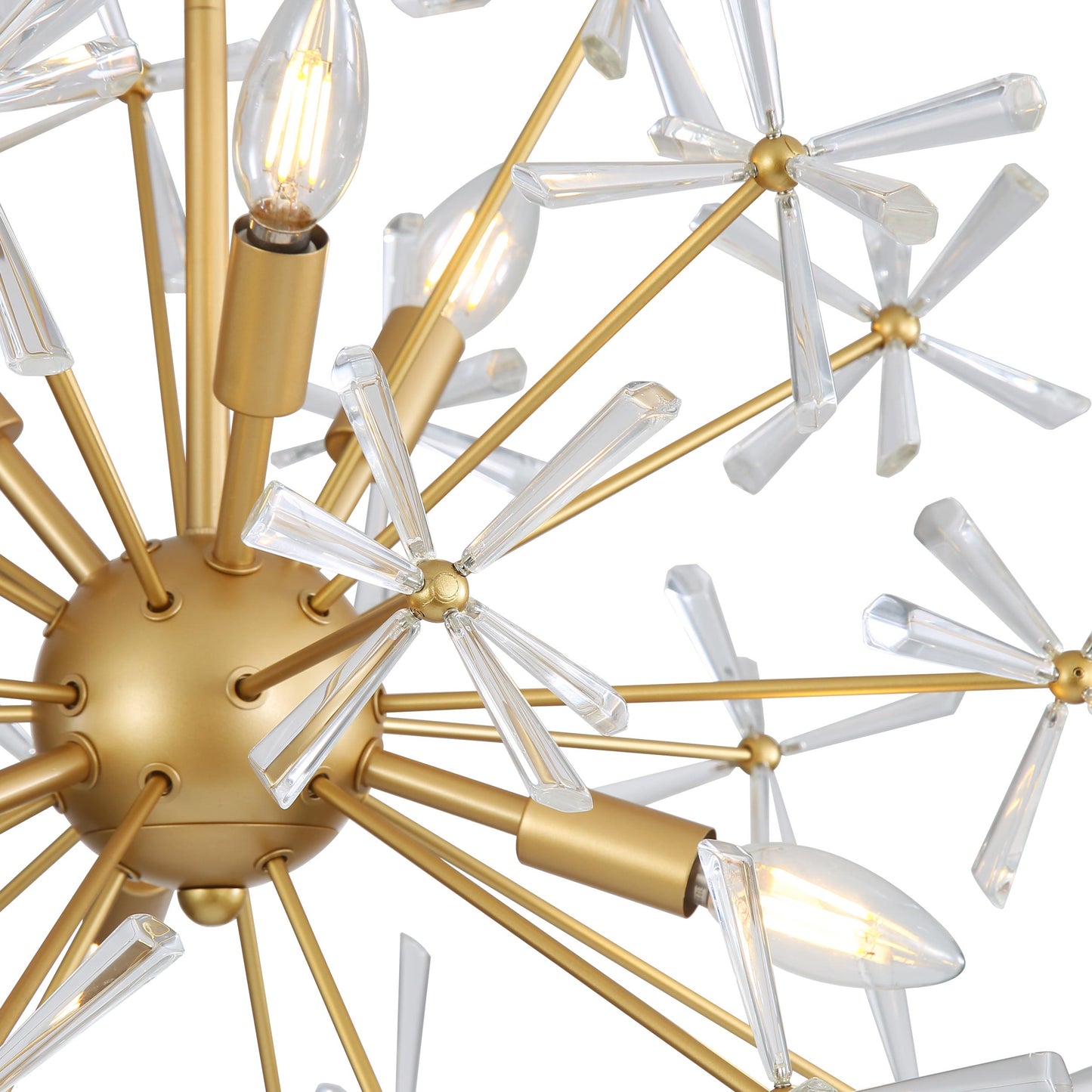 Sunflower 6-Light Chandelier in Matte Gold