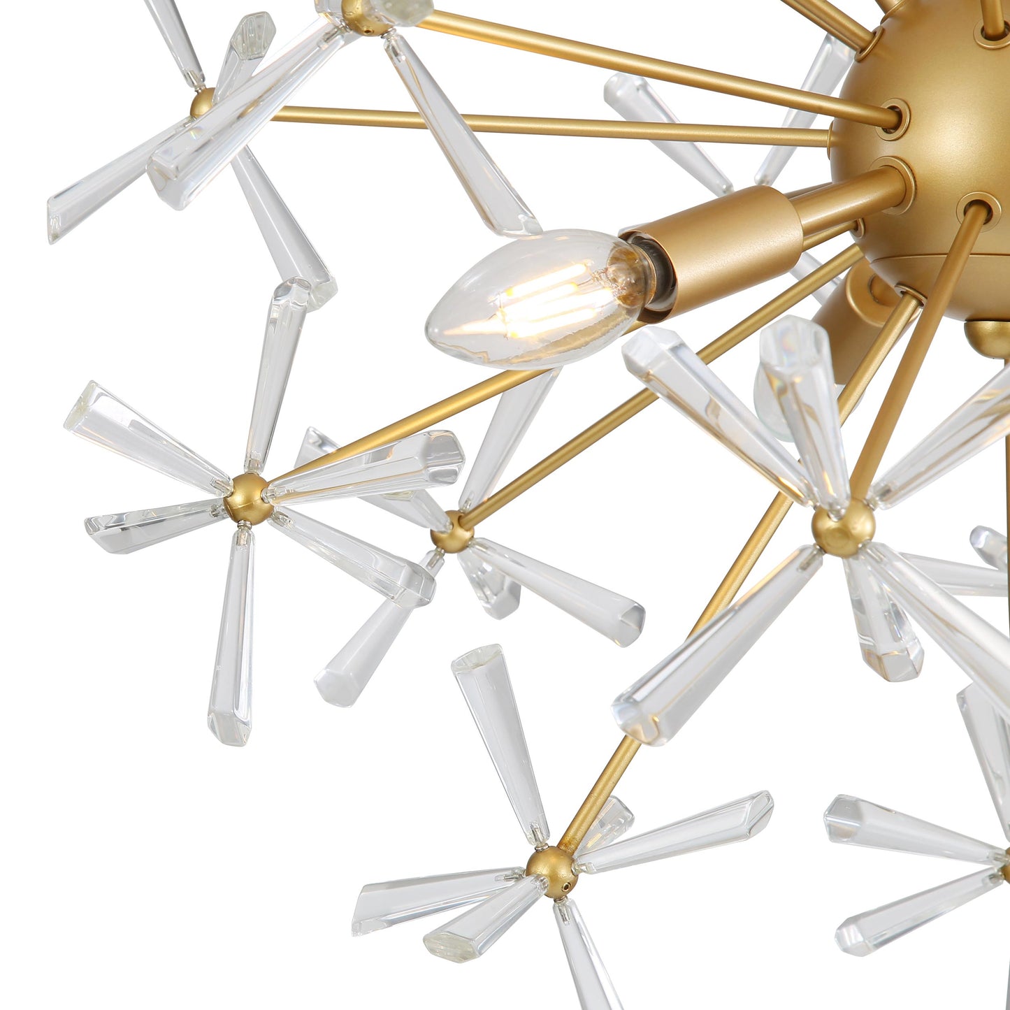 Sunflower 6-Light Chandelier in Matte Gold