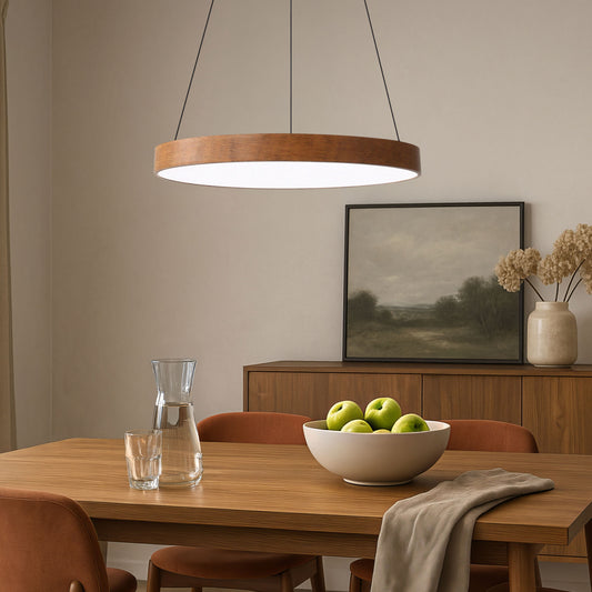 Juniper 24" LED Pendant in Walnut with No Shade