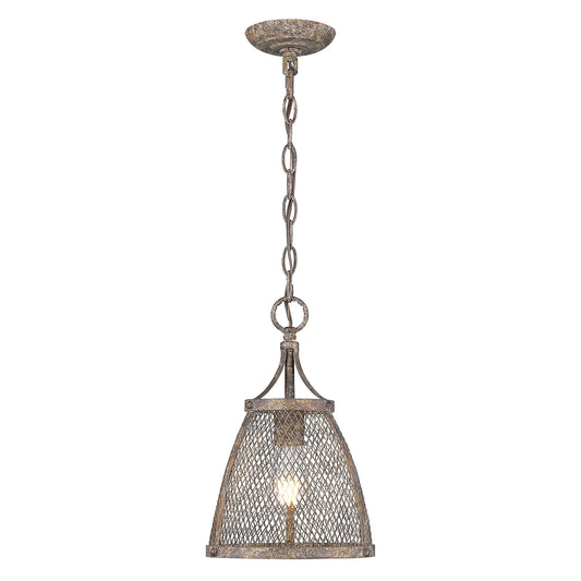 Avery- Mini Pendant in Pebbled Rust with Pebbled Rust