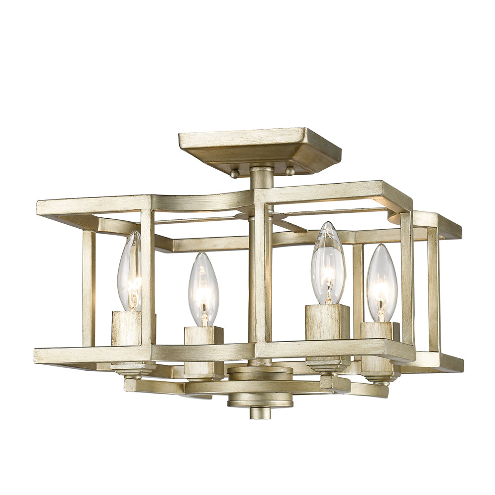 Gianna Convertible Semi-Flush in White Gold