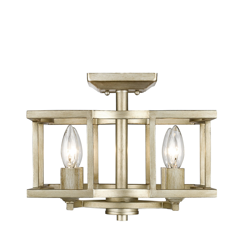 Gianna Convertible Semi-Flush in White Gold