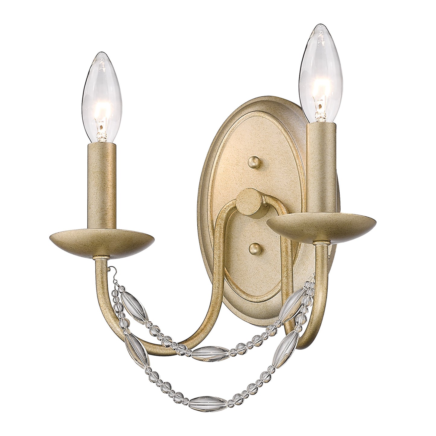Ingrid-2-Light Wall Sconce in Golden Aura