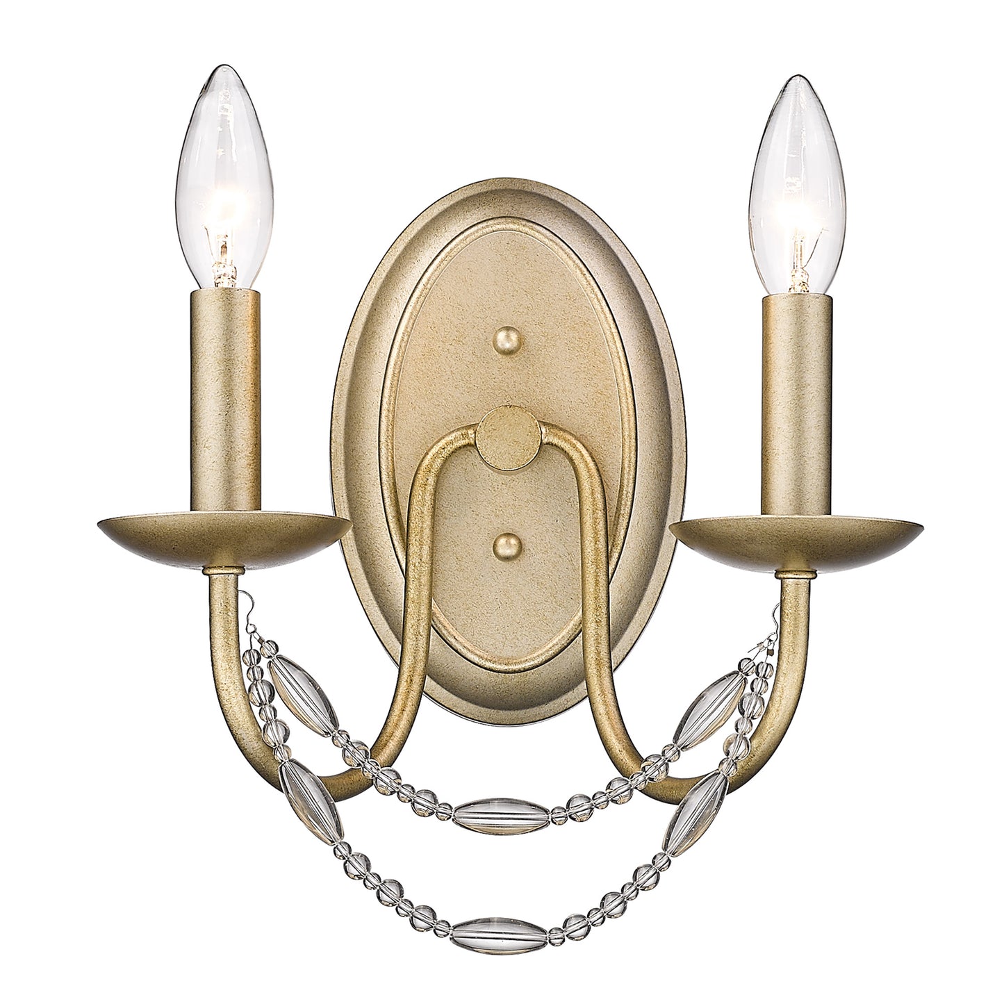 Ingrid-2-Light Wall Sconce in Golden Aura