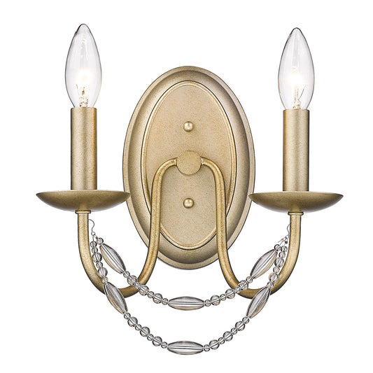 Ingrid-2-Light Wall Sconce in Golden Aura