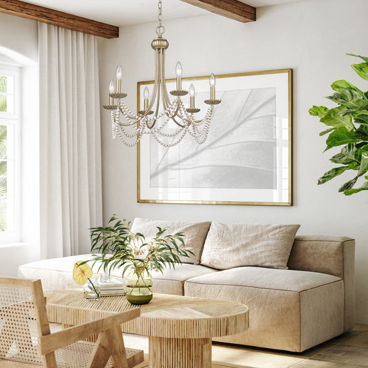 Serafina 6 Light Chandelier in Golden Aura